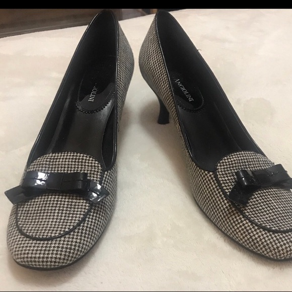 Enzo Angiolini Houndstooth Heeled Loafers - Picture 7 of 14